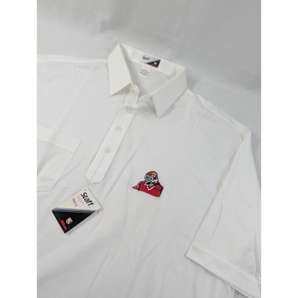 New Tags Vintage Staff Wilson Athletics Ed Belfour Logo Single Stitch Polo XL